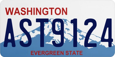 WA license plate AST9124