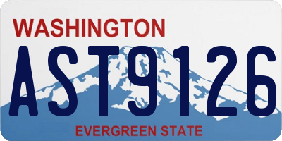 WA license plate AST9126