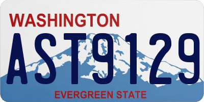 WA license plate AST9129