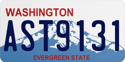 WA license plate AST9131