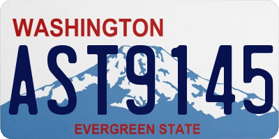 WA license plate AST9145