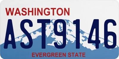 WA license plate AST9146