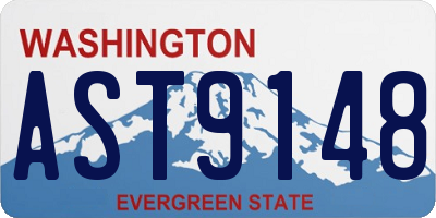 WA license plate AST9148