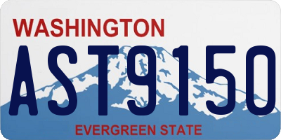WA license plate AST9150