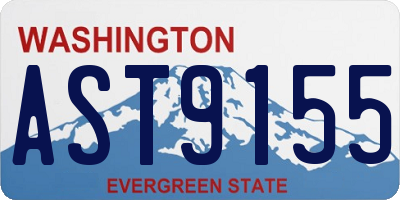 WA license plate AST9155