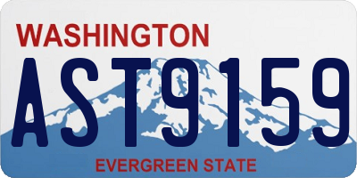 WA license plate AST9159