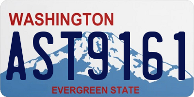 WA license plate AST9161
