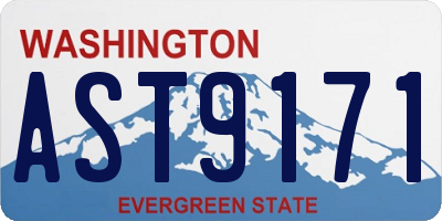 WA license plate AST9171
