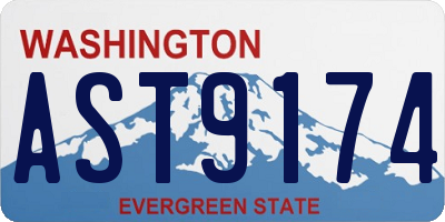 WA license plate AST9174