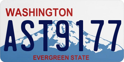 WA license plate AST9177