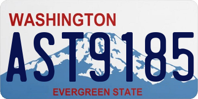 WA license plate AST9185