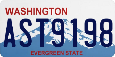 WA license plate AST9198