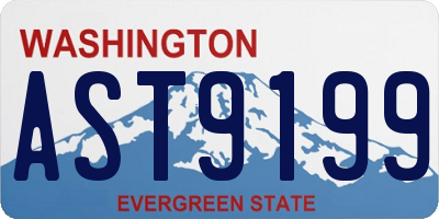 WA license plate AST9199