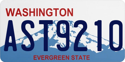 WA license plate AST9210