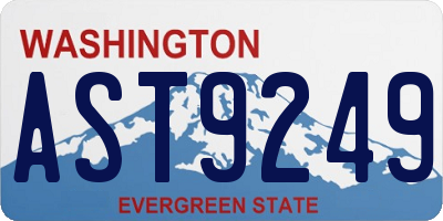 WA license plate AST9249