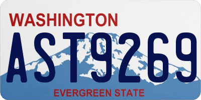 WA license plate AST9269