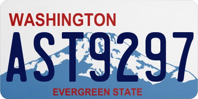 WA license plate AST9297
