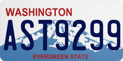 WA license plate AST9299