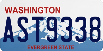 WA license plate AST9338
