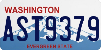 WA license plate AST9379