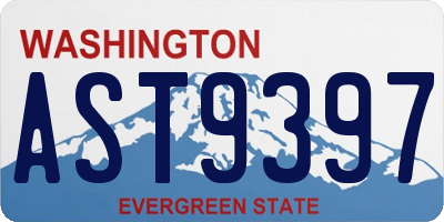 WA license plate AST9397