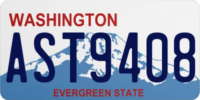 WA license plate AST9408