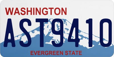 WA license plate AST9410
