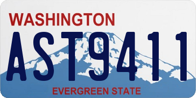 WA license plate AST9411