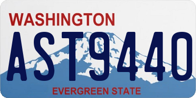 WA license plate AST9440