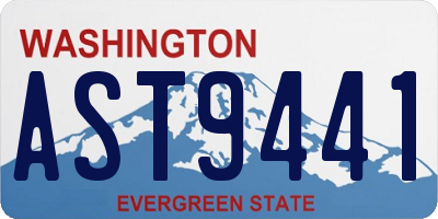WA license plate AST9441