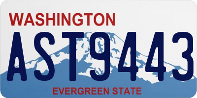 WA license plate AST9443