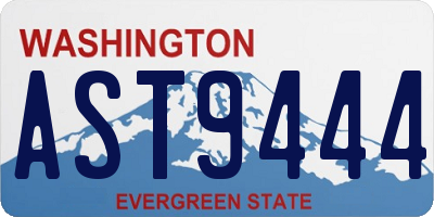 WA license plate AST9444