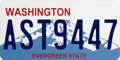 WA license plate AST9447