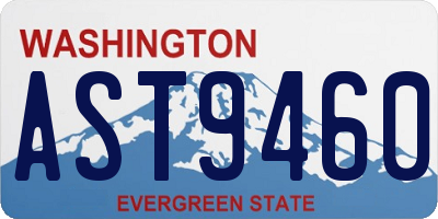 WA license plate AST9460