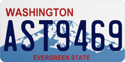WA license plate AST9469