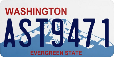 WA license plate AST9471