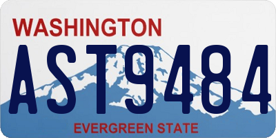 WA license plate AST9484