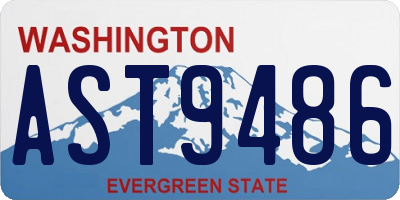 WA license plate AST9486