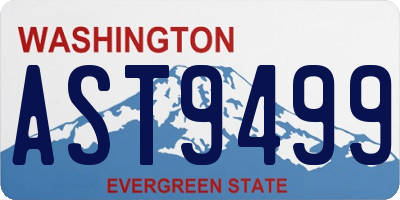 WA license plate AST9499