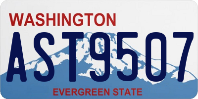 WA license plate AST9507