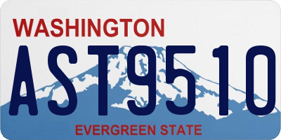 WA license plate AST9510
