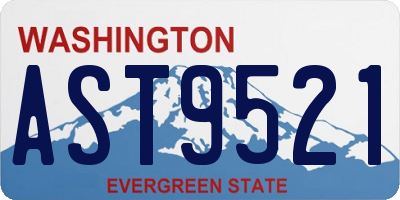 WA license plate AST9521