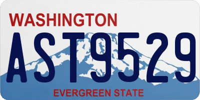 WA license plate AST9529
