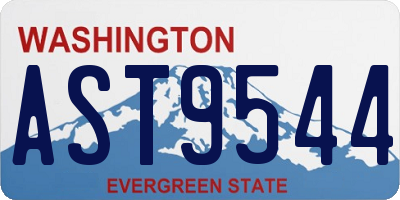 WA license plate AST9544