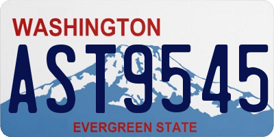 WA license plate AST9545