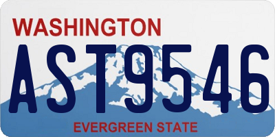 WA license plate AST9546