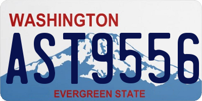 WA license plate AST9556