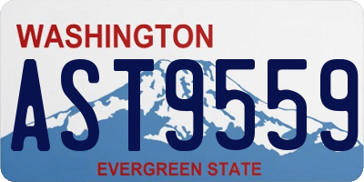 WA license plate AST9559