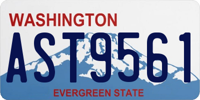 WA license plate AST9561