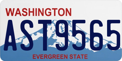WA license plate AST9565